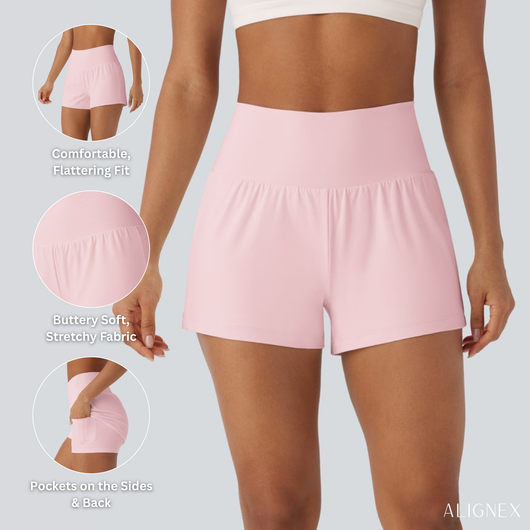 Airy High-Waisted Cooling Yoga Shorts