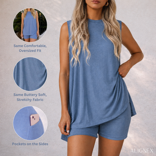 Sleeveless Bamboo-Soft Lounge Set